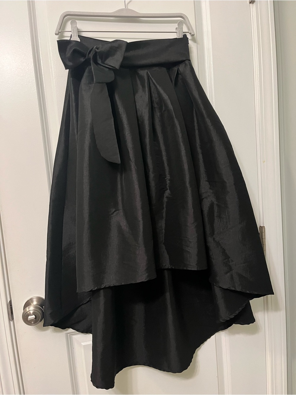 Tahari Black High-Low Skirt with Waist Tie